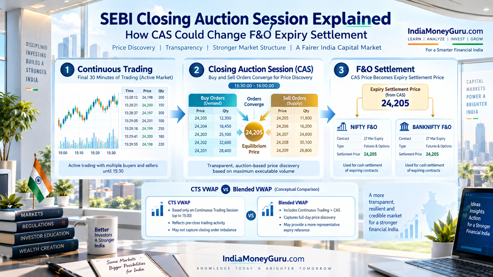 SEBI Closing Auction Session and proposed F&O expiry settlement using Blended VWAP