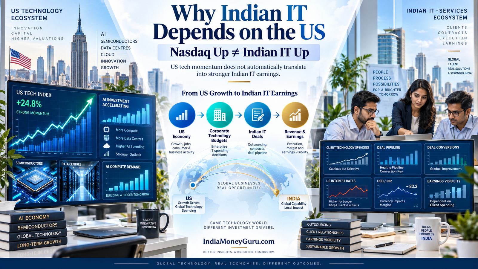 Why Indian IT stocks depend on the US economy even when Nasdaq rises